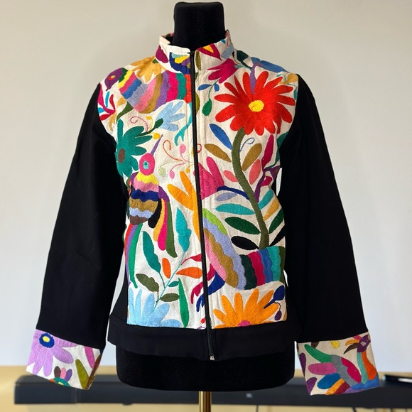 MARIA AMOR Tenango Light Jacket Black size M - Picture 2 of 6